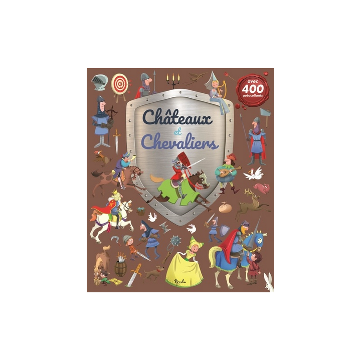 Livre Gommettes avec 400 autocollants - Châteaux et Chevaliers