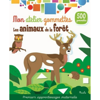 Livre Gommettes - Mon Atelier Gommettes : Les Animaux de la Fôret