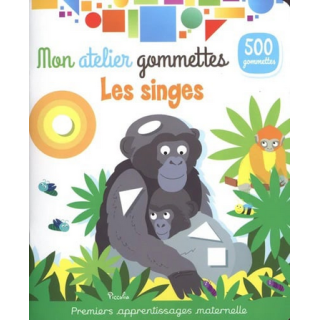 Livre Gommettes - Mon Atelier Gommettes : Les Singes