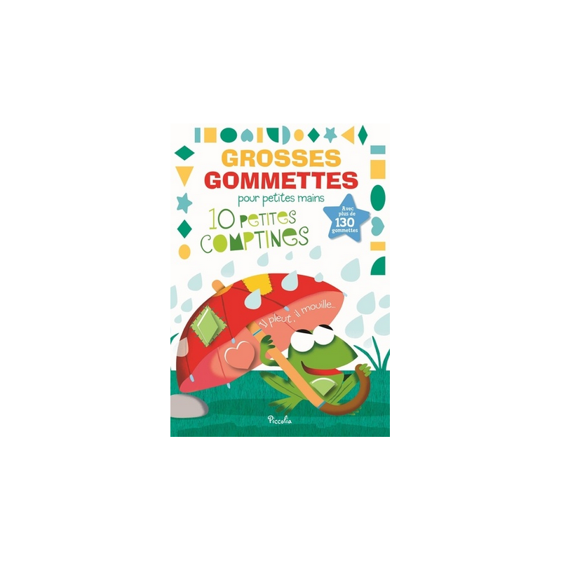 Livre Gommettes - Grosses Gommettes pour petites mains - 10 Petites Comptines, il pleut