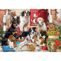 Puzzle Hidden Shapes - Chien amusant - 1043 Pièces