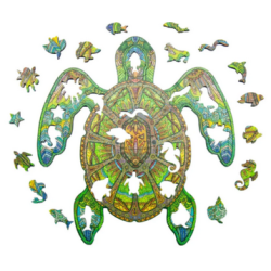 Puzzle en Bois : La Tortue Verte - 100 Pièces