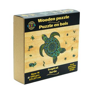 Puzzle en Bois : Tortue Tropical - 140 Pièces