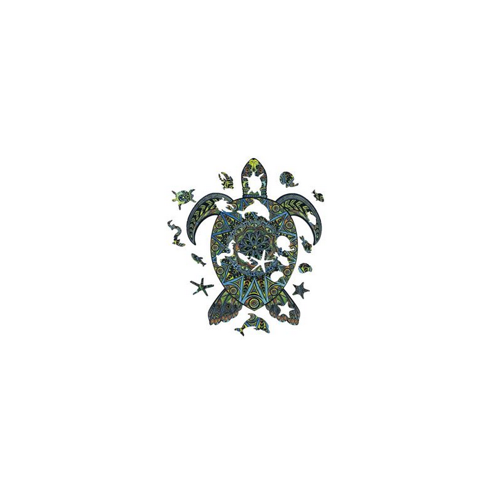 Puzzle en Bois : Tortue Tropical - 140 Pièces