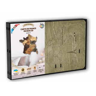 Puzzle en Bois : Carte de la France 2D - Taille S