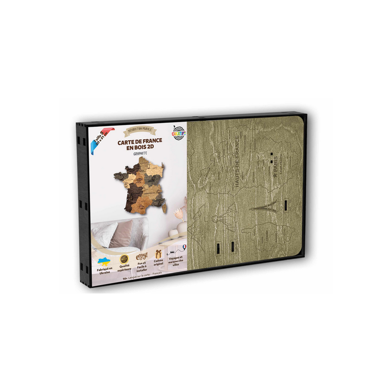 Puzzle en Bois : Carte de la France 2D - Taille S Puzzle en Bois : Carte de la France 2D - Taille S