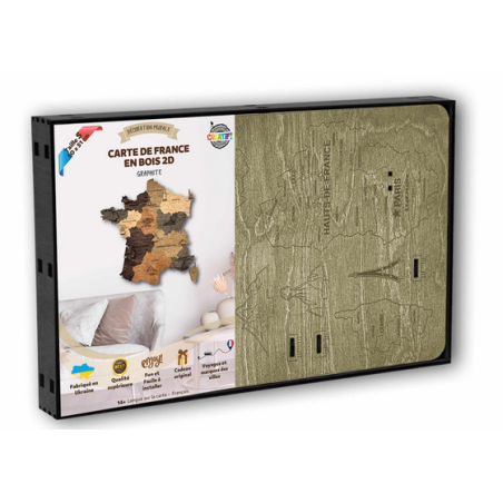 Puzzle en Bois : Carte de la France 2D - Taille S