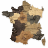Puzzle en Bois : Carte de la France 2D - Taille S