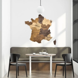 Puzzle en Bois : Carte de la France 2D - Taille S