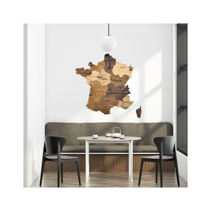 Puzzle en Bois : Carte de la France 2D - Taille S