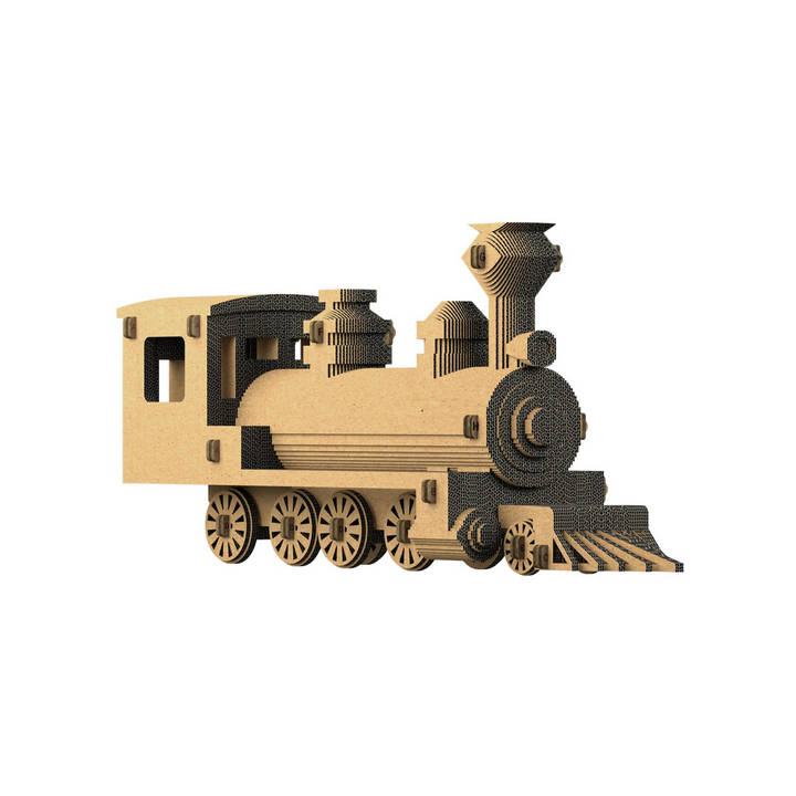 Puzzle-Sculpture 3D en carton : Locomotive - 76 Pièces