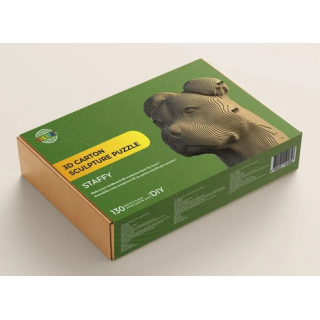Puzzle-Sculpture 3D en carton : Chien - 130 Pièces