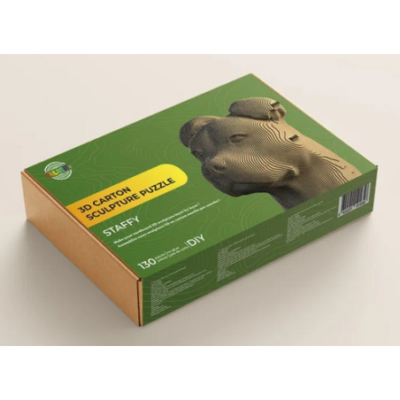 Puzzle-Sculpture 3D en carton : Chien - 130 Pièces