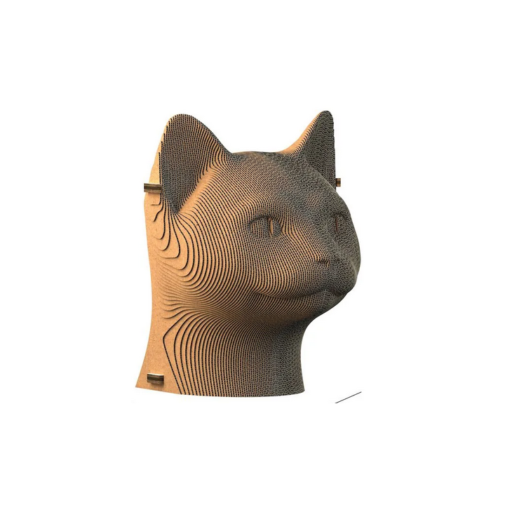 Puzzle-Sculpture 3D en carton : Chat - 118 Pièces