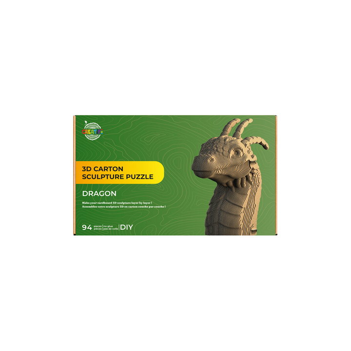 Puzzle-Sculpture 3D en carton : Dragon - 94 Pièces