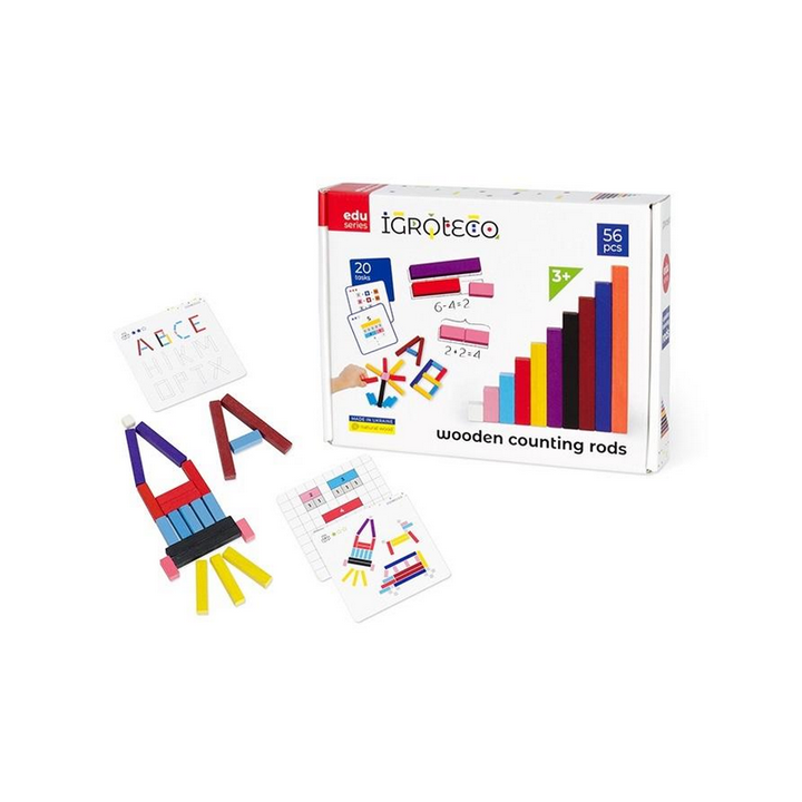Jeux de société - Tiges de comptage en bois - 56 pièces