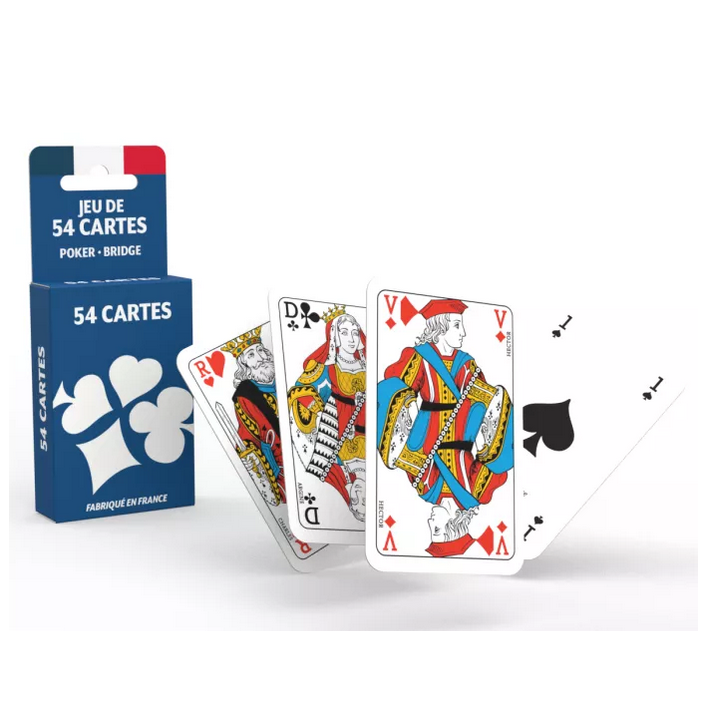 Jeu de carte - 54 Cartes - Ducale Basic Ecopack - BLEU