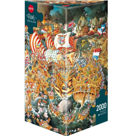 Puzzle - Boite triangulaire - La Bataille de Trafalgar – 2000 Pièces