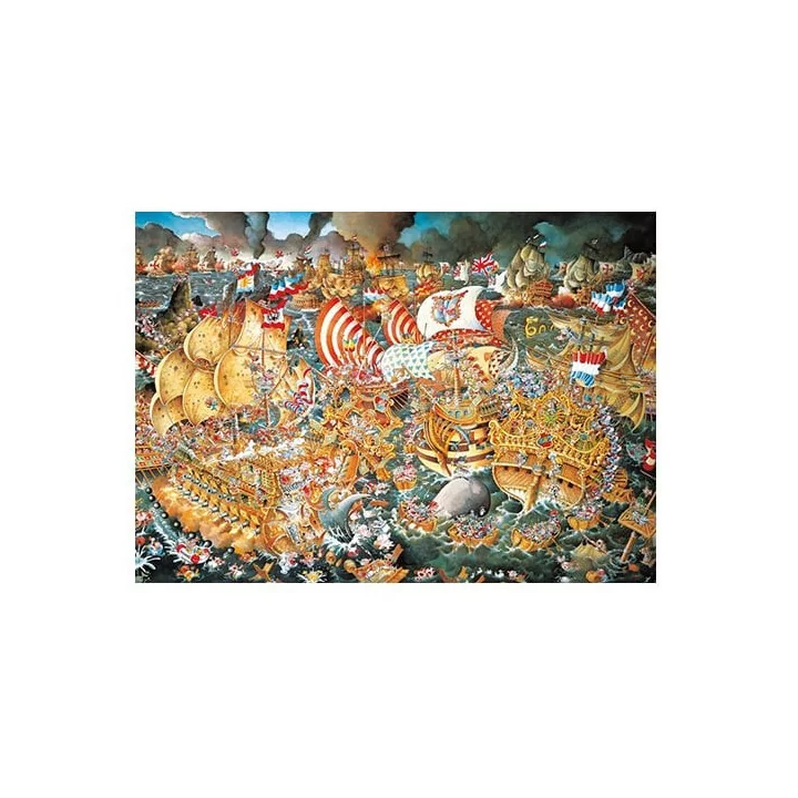 Puzzle - Boite triangulaire - La Bataille de Trafalgar – 2000 Pièces