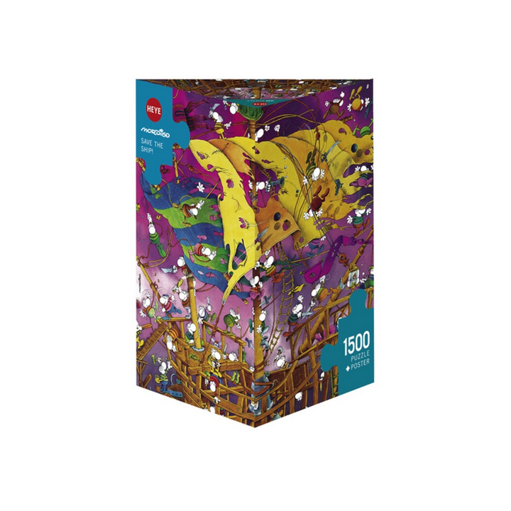 Puzzle - Boite triangulaire - Save The Ship ! – 1500 Pièces