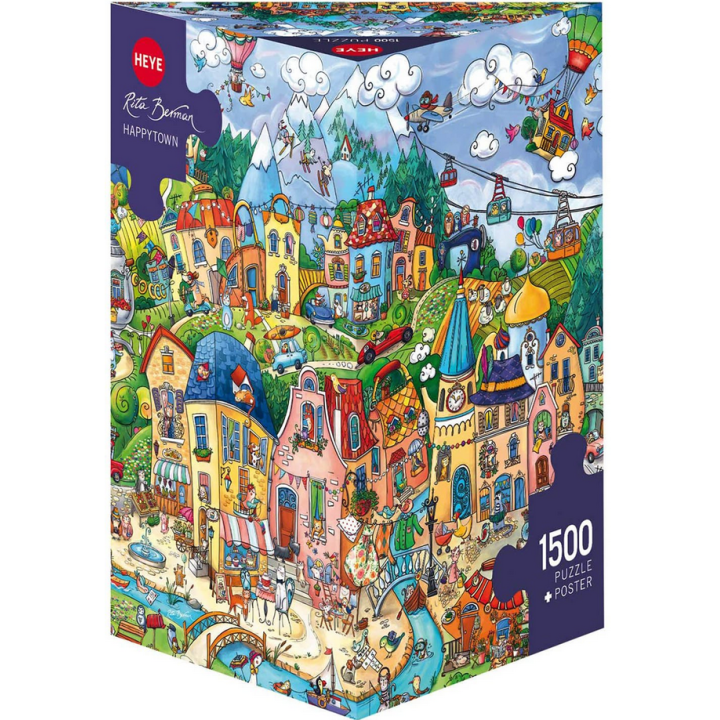 Puzzle - Boite triangulaire - Happytown - 1500 Pièces
