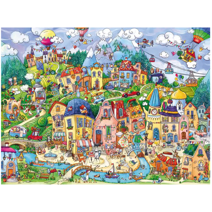 Puzzle - Boite triangulaire - Happytown - 1500 Pièces