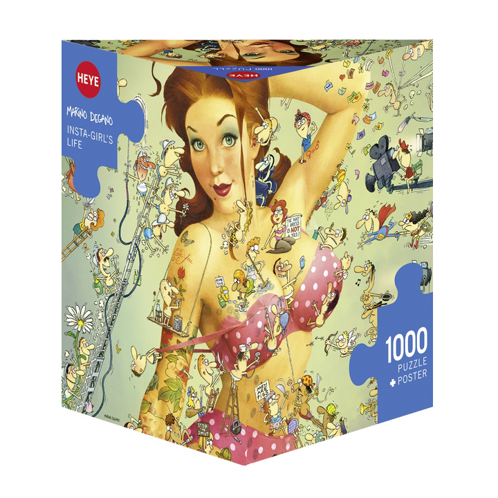 Puzzle - Boite triangulaire - Insta Girls Life – 1000 Pièces
