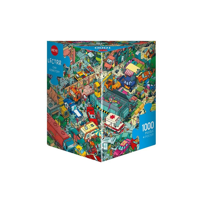 Puzzle - Boite triangulaire - Cimetière Automobile – 1000 Pièces
