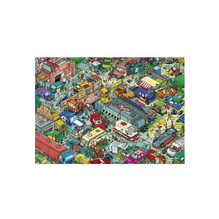 Puzzle - Boite triangulaire - Cimetière Automobile – 1000 Pièces