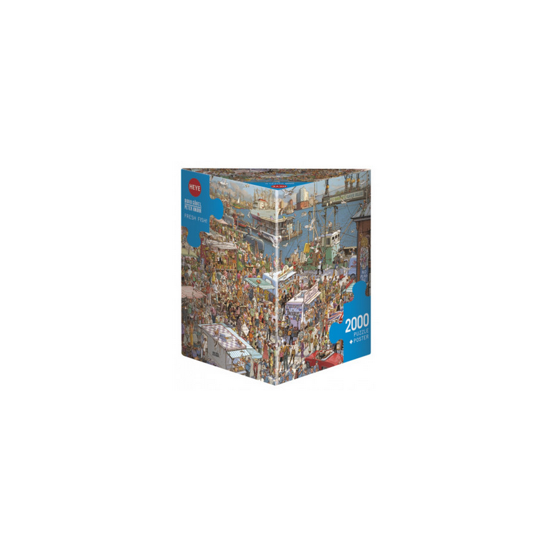 Puzzle - Boite triangulaire - Doro Gobel, Peter Knorr : Fresh Fish – 2000 Pièces