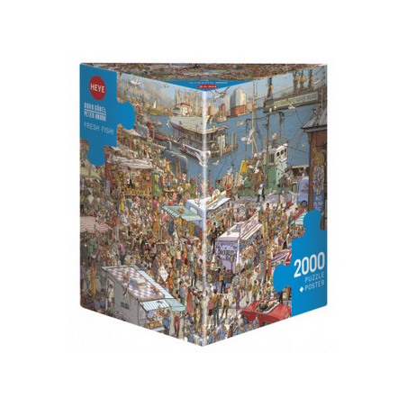 Puzzle - Boite triangulaire - Doro Gobel, Peter Knorr : Fresh Fish – 2000 Pièces