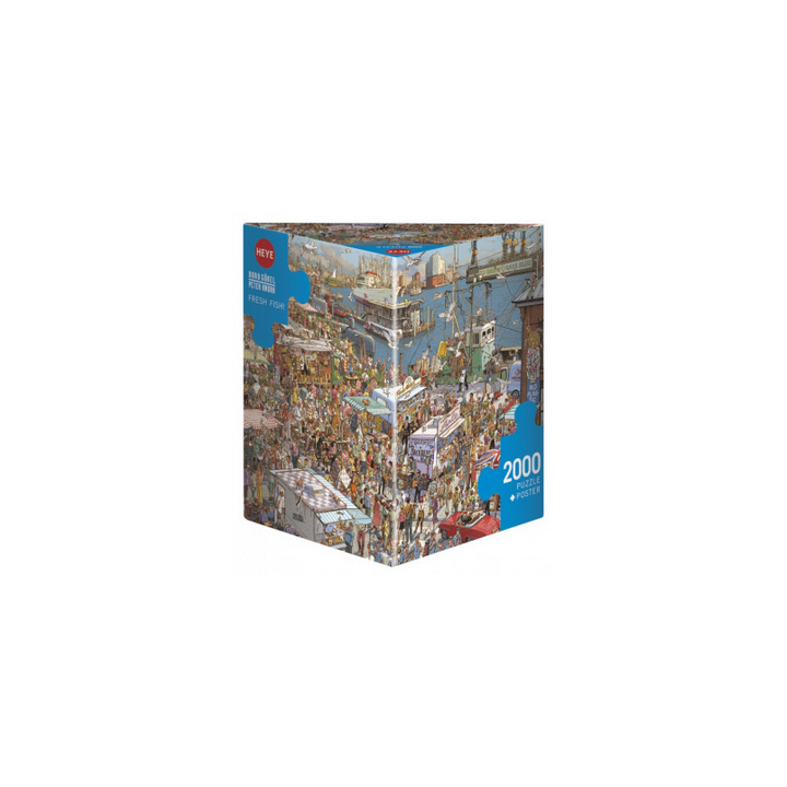 Puzzle - Boite triangulaire - Doro Gobel, Peter Knorr : Fresh Fish – 2000 Pièces