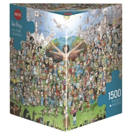 Puzzle - Boite triangulaire - Hugo Prades : All-time Legends – 1500 Pièces