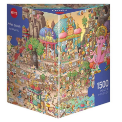 Puzzle - Boite triangulaire - Marino Degano : Yogaland – 1500 Pièces