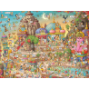 Puzzle - Boite triangulaire - Marino Degano : Yogaland – 1500 Pièces