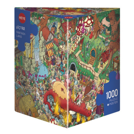 Puzzle - Boite triangulaire - Lectrr : Fantasylan – 1000 Pièces