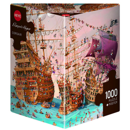 Puzzle - Boite triangulaire - François Ruyer : Corsair – 1000 Pièces