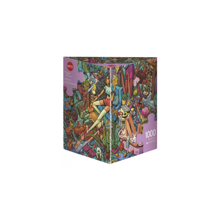 Puzzle - Boite triangulaire - Marija Fiurina : Homely Housemates – 1000 Pièces