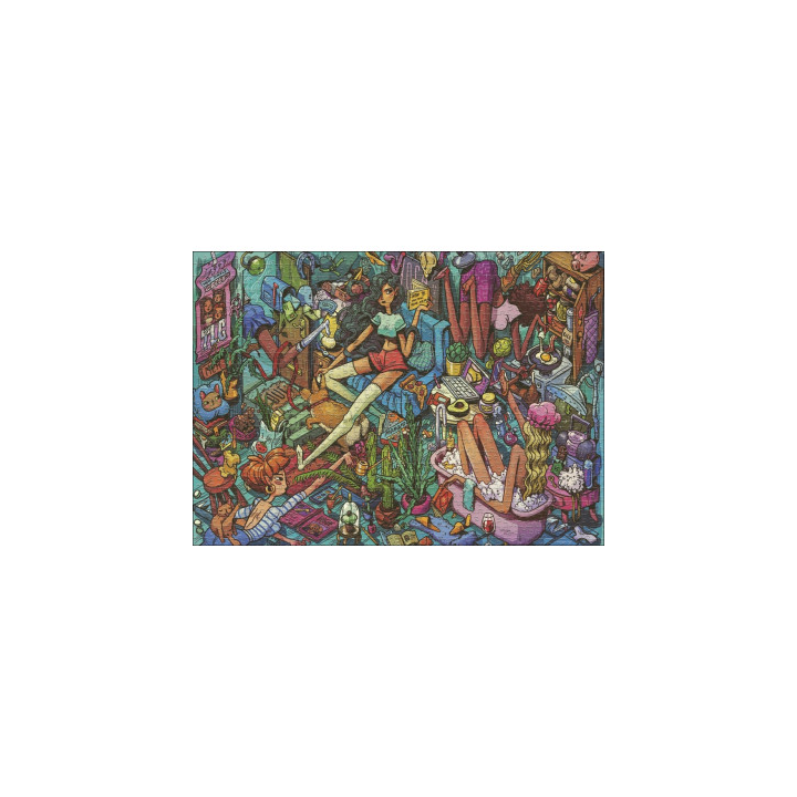 Puzzle - Boite triangulaire - Marija Fiurina : Homely Housemates – 1000 Pièces