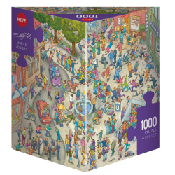 Puzzle - Boite triangulaire - Florian Mitgutsch :  Zombies Smartphones – 1000 Pièces
