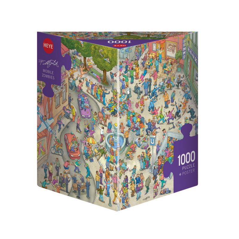Puzzle - Boite triangulaire - Florian Mitgutsch : Zombies Smartphones – 1000 Pièces Puzzle - Boite triangulaire - Florian Mitgutsch : Zombies Smartphones – 1000 Pièces