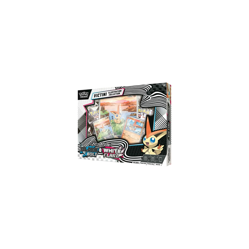 PROCHAINEMENT : Pokémon - Coffret Illustration Victini : Écarlate et Violet : EV10.5 – Foudre Noire et Flamme Blanche PROCHAINEMENT : Pokémon - Coffret Illustration Victini : Écarlate et Violet : EV10.5 – Foudre Noire et Flamme Blanche