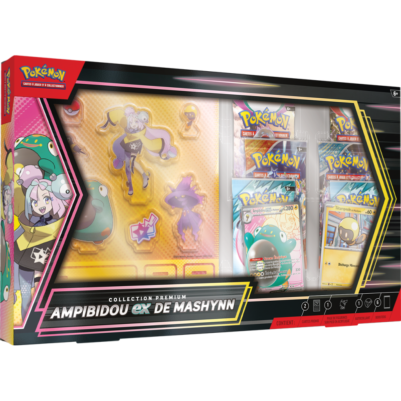 Pokémon : Coffret Premium Ampibidou-ex de Mashynn Pokémon : Coffret Premium Ampibidou-ex de Mashynn
