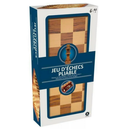 Jeux de Société - Plateau en Bois Pliable : Jeu d'échecs