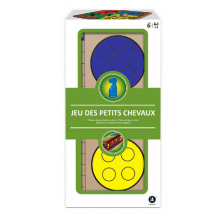 Jeux de Société - Plateau en Bois Pliable : Petits Chevaux