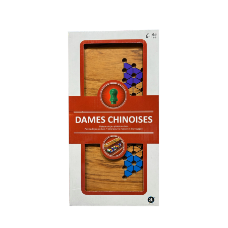 Jeux de Société - Plateau en Bois Pliable : Dames Chinoises