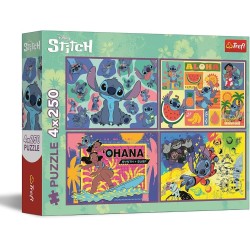 Puzzle - Stitch Amusant - 4x250 Pièces