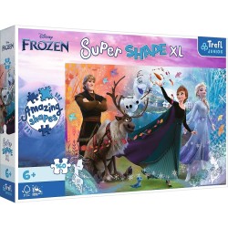 Puzzle Trefl Junior - La Reine des Neiges 2 - Le Monde des Glaces - 160 Pièces Super Shape XL