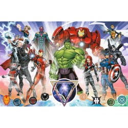Puzzle Trefl Junior - Avengers Courageux - 160 Pièces Super Shape XL