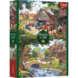 Puzzle Trefl - 2 Puzzles - La Vie Idyllique - 2X500 pièces